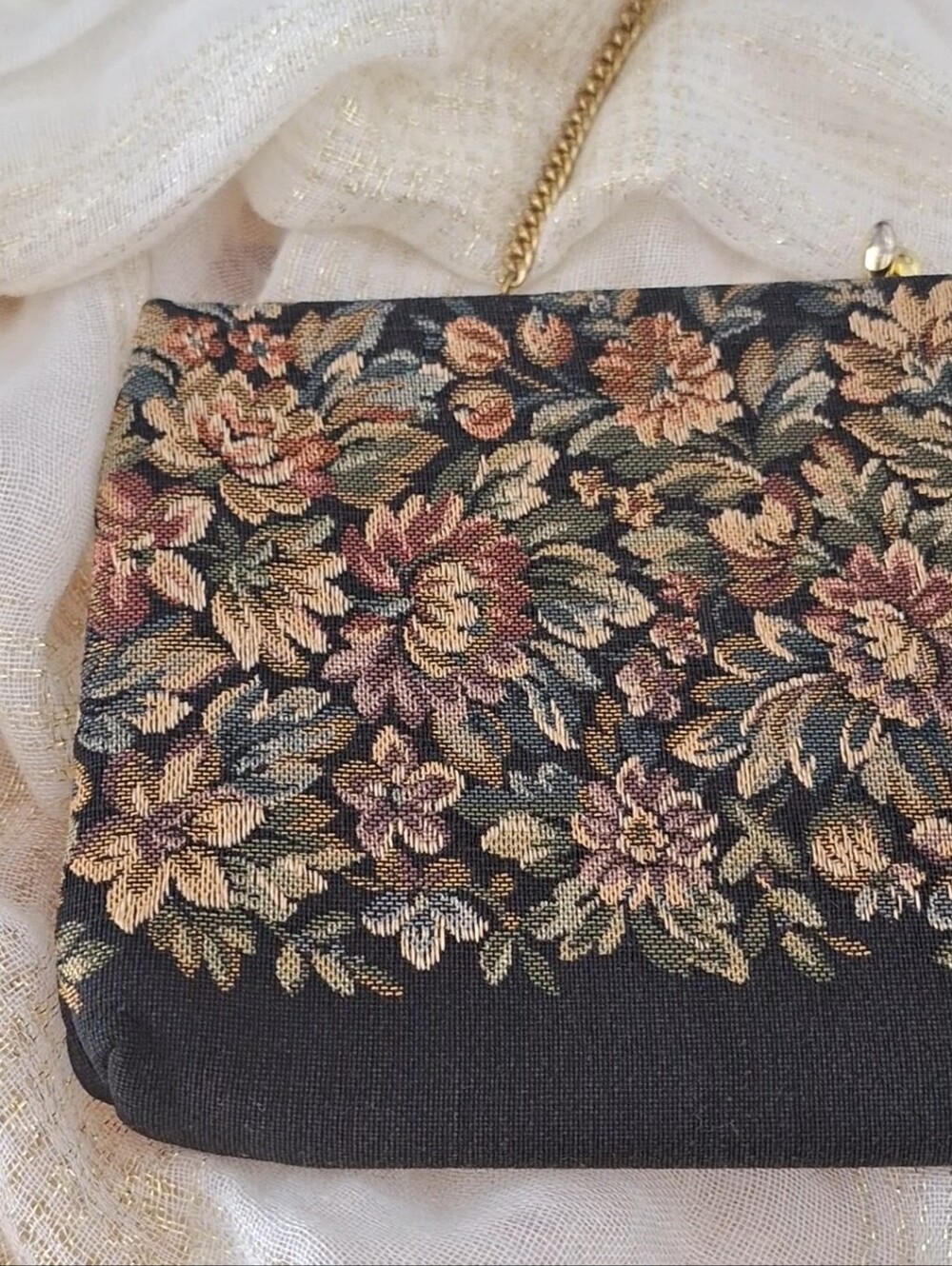 Vintage Harry Levine Floral Tapestry Clutch - Picture 3 of 14